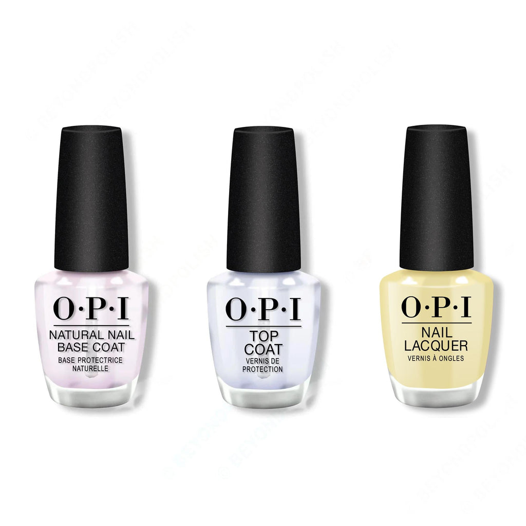 OPI - Nail Lacquer Combo - Base, Top & Sunny Bunny - OPIcons Spring 2026 - Salon Quality