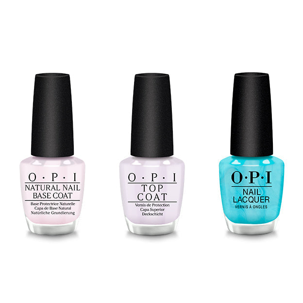 OPI - Nail Lacquer Combo - Base, Top & Surf Naked - Salon Quality