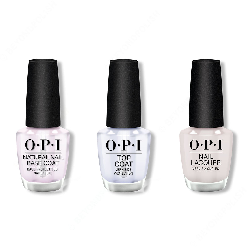 OPI - Nail Lacquer Combo - Base, Top & Suzi Chases Portu-geese 0.5 oz - Salon Quality