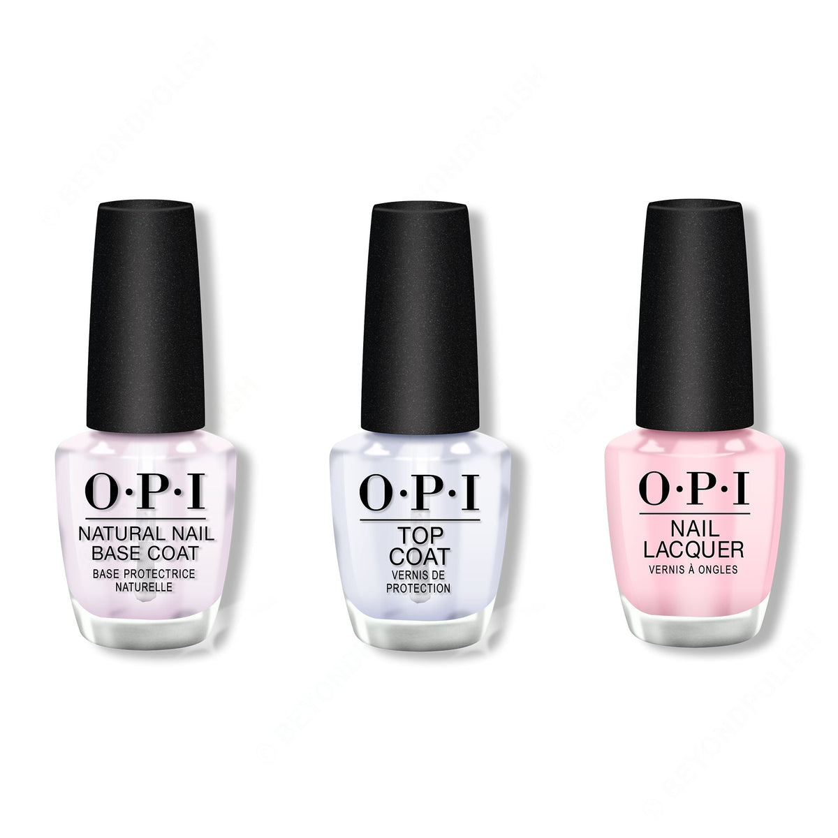 OPI - Nail Lacquer Combo - Base, Top & Suzi Shops & Island Hops 0.5 oz - Salon Quality