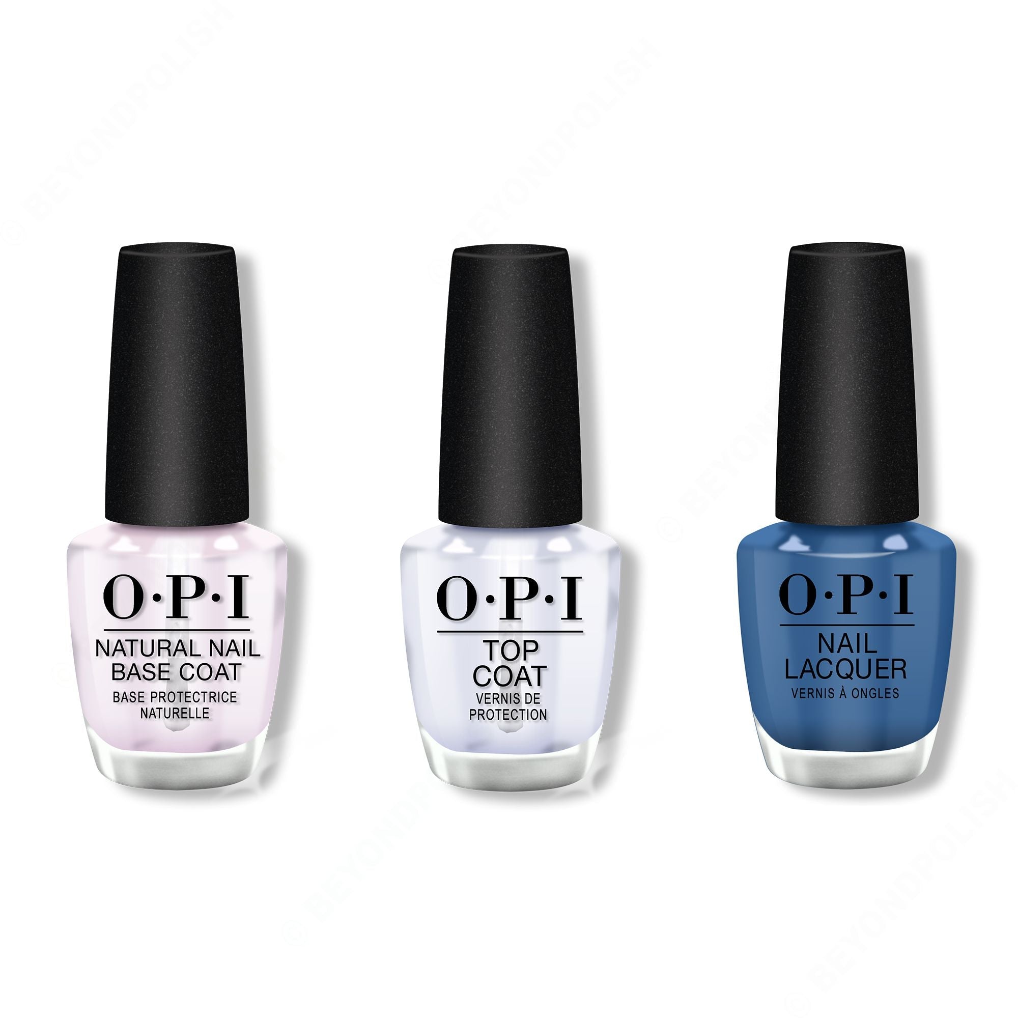 OPI - Nail Lacquer Combo - Base, Top & Suzi Takes A Sound Bath - Salon Quality