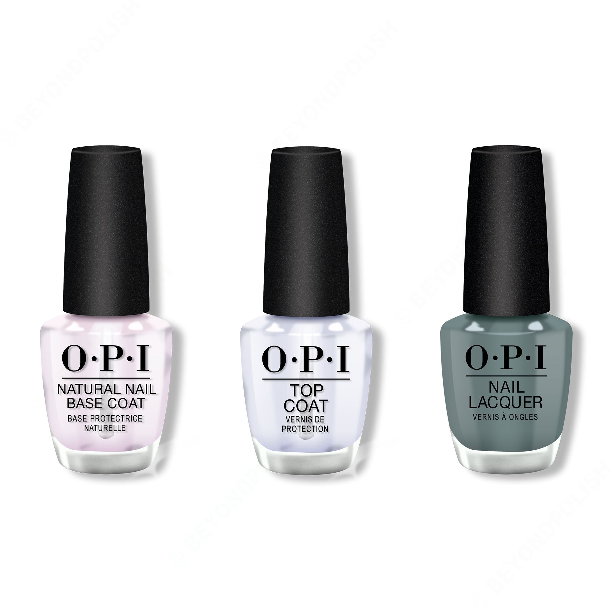 OPI - Nail Lacquer Combo - Base, Top & Suzi Talks With Her Hands 0.5 oz - Salon Quality