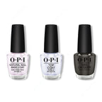OPI - Nail Lacquer Combo - Base, Top & Suzi The First Lady of Nails 0.5 oz - Salon Quality