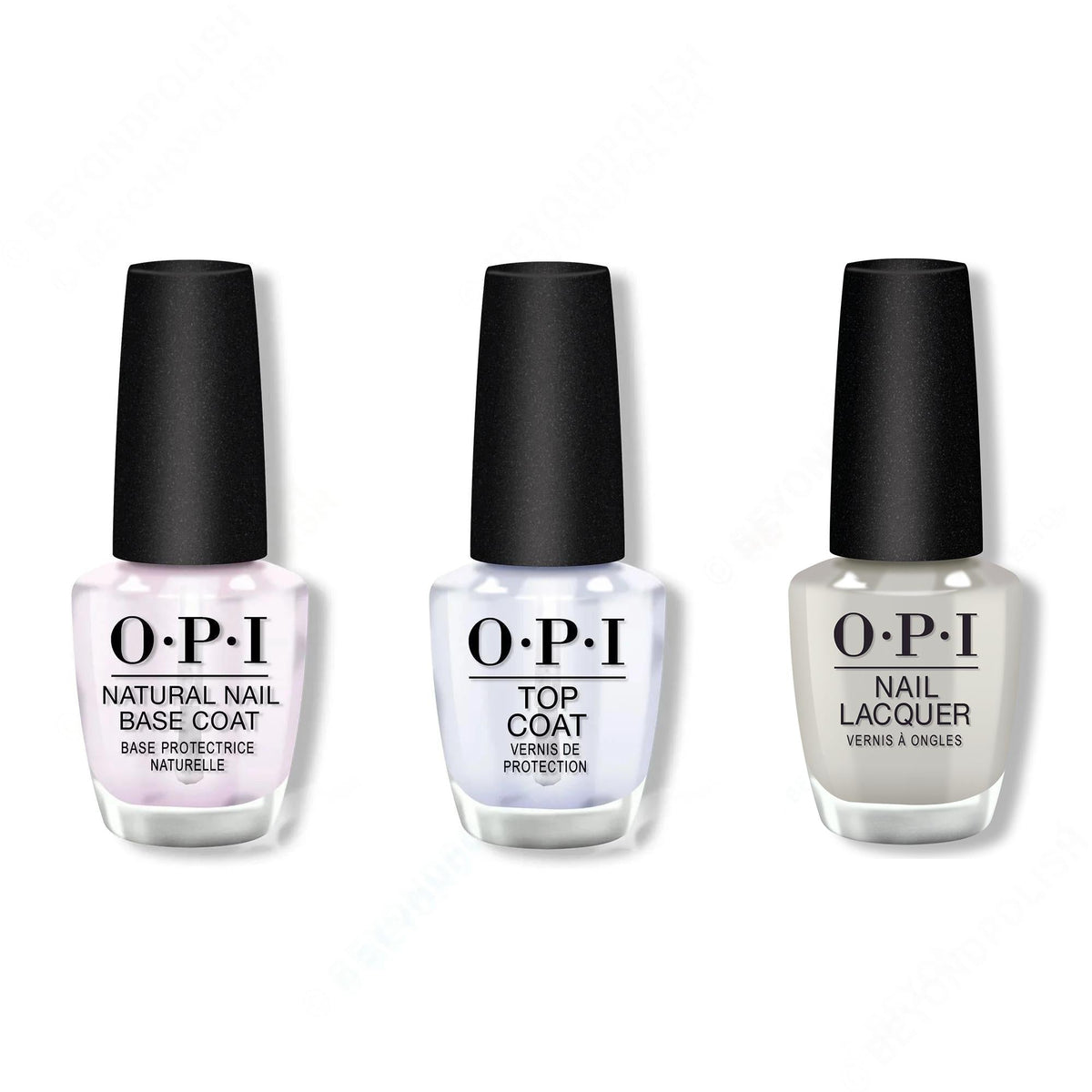 OPI - Nail Lacquer Combo - Base, Top & Suzi's Pager - Salon Quality