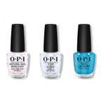 OPI - Nail Lacquer Combo - Base, Top & Teal the Cows Come Home 0.5 oz - Salon Quality