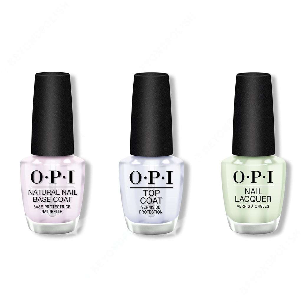 OPI - Nail Lacquer Combo - Base, Top & That's Hula-rious! 0.5 oz - Salon Quality