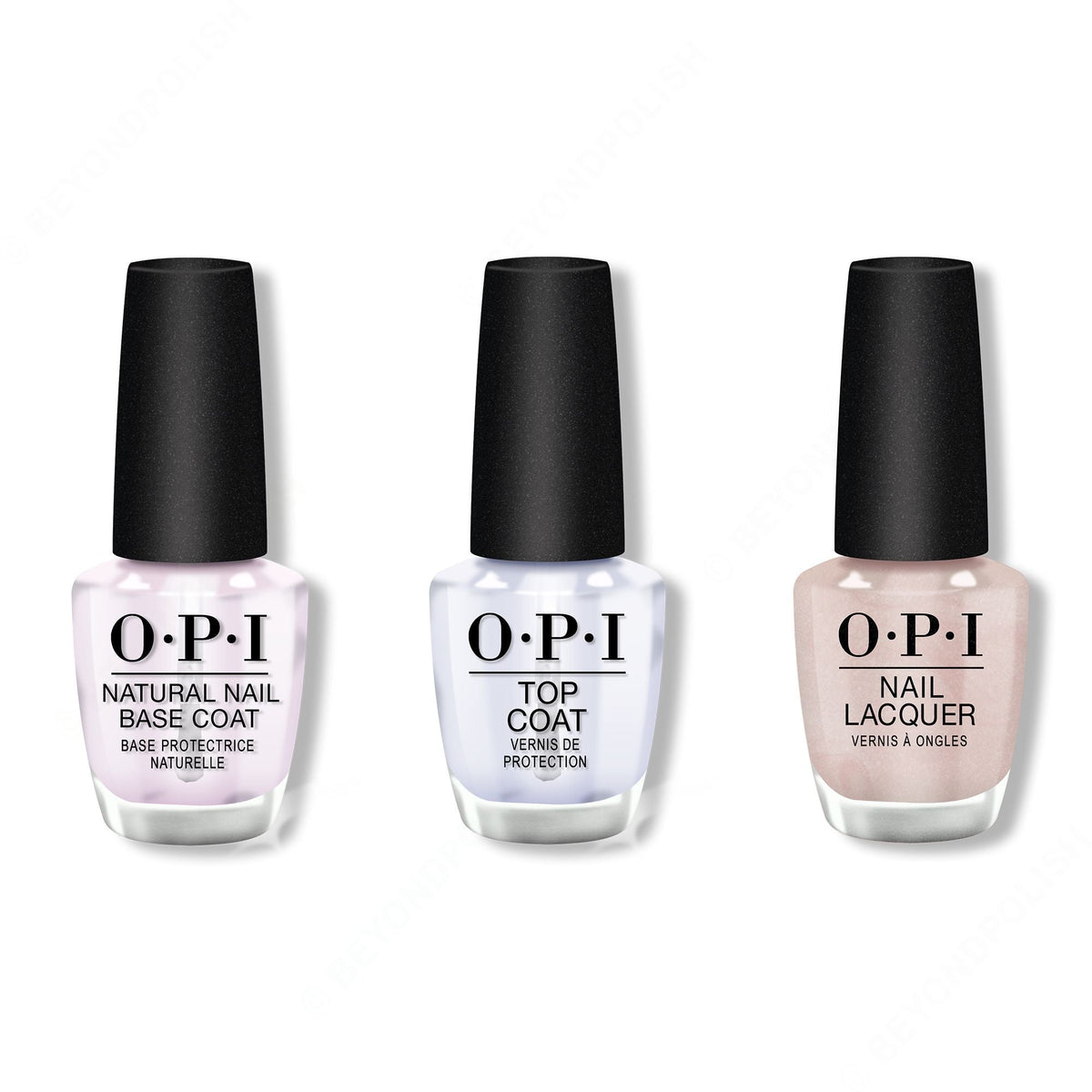 OPI - Nail Lacquer Combo - Base, Top & Throw Me a Kiss 0.5 oz - Salon Quality