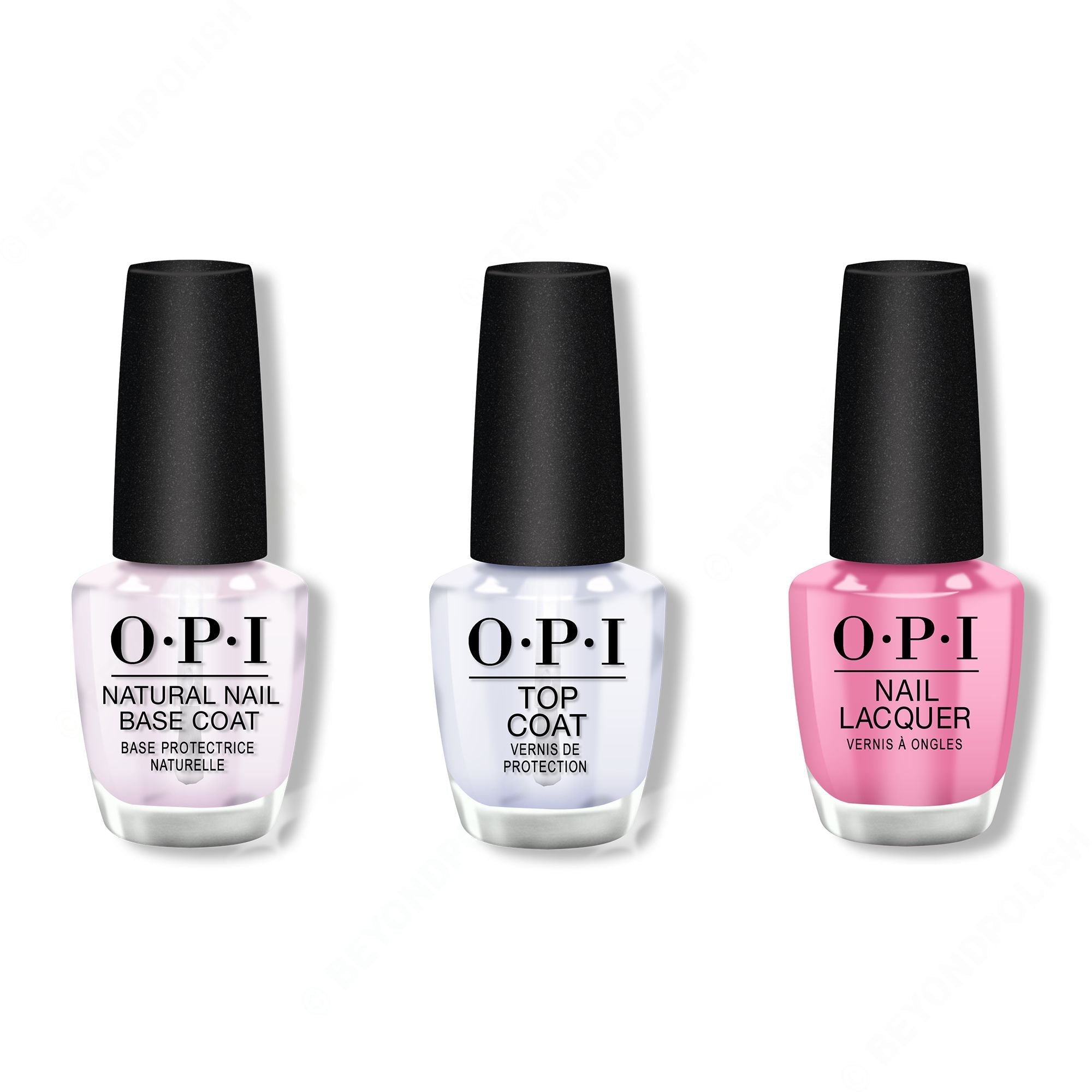 OPI - Nail Lacquer Combo - Base, Top & Two-Timing the Zones 0.5 oz - Salon Quality
