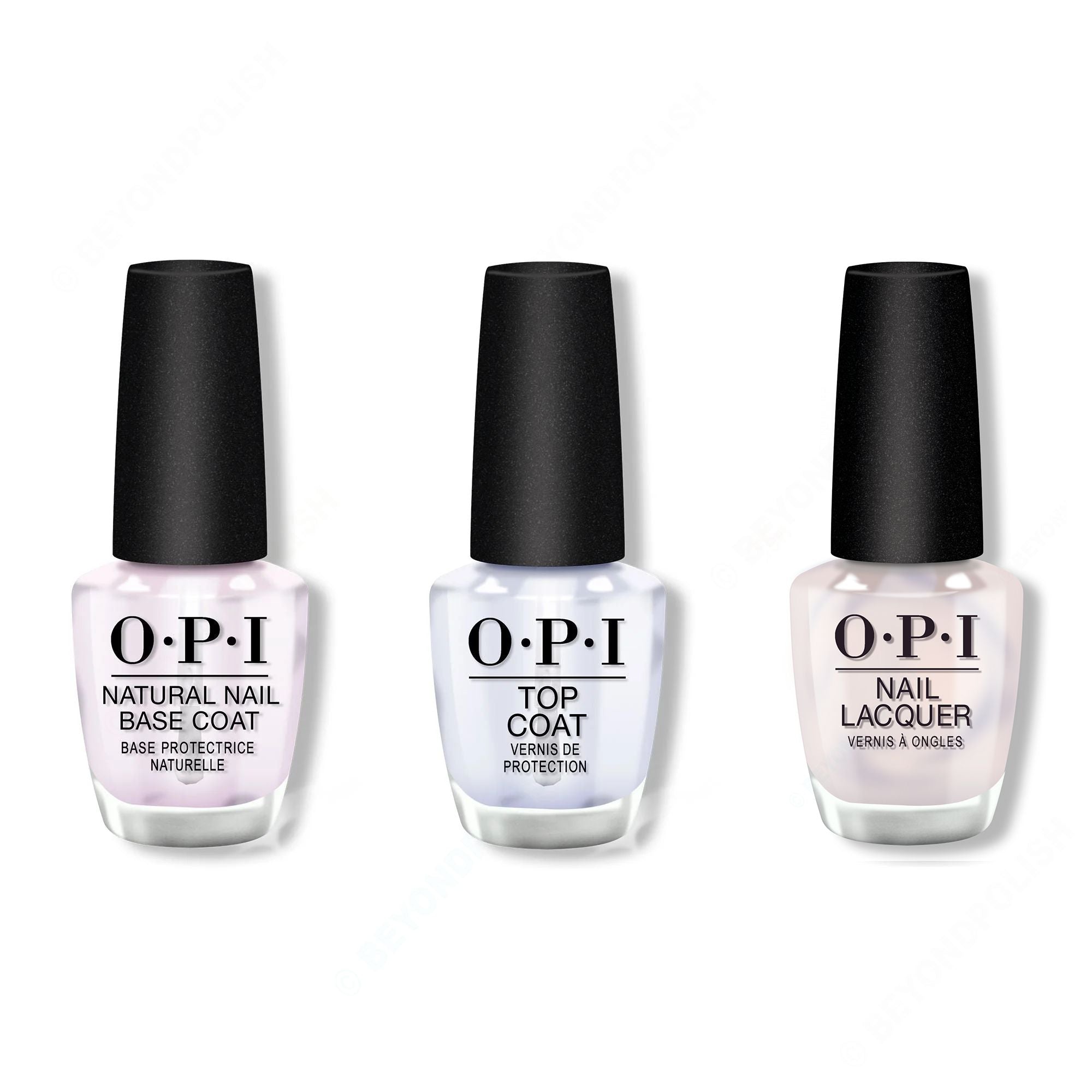 OPI - Nail Lacquer Combo - Base, Top & Welcome to Your Whirl - Salon Quality