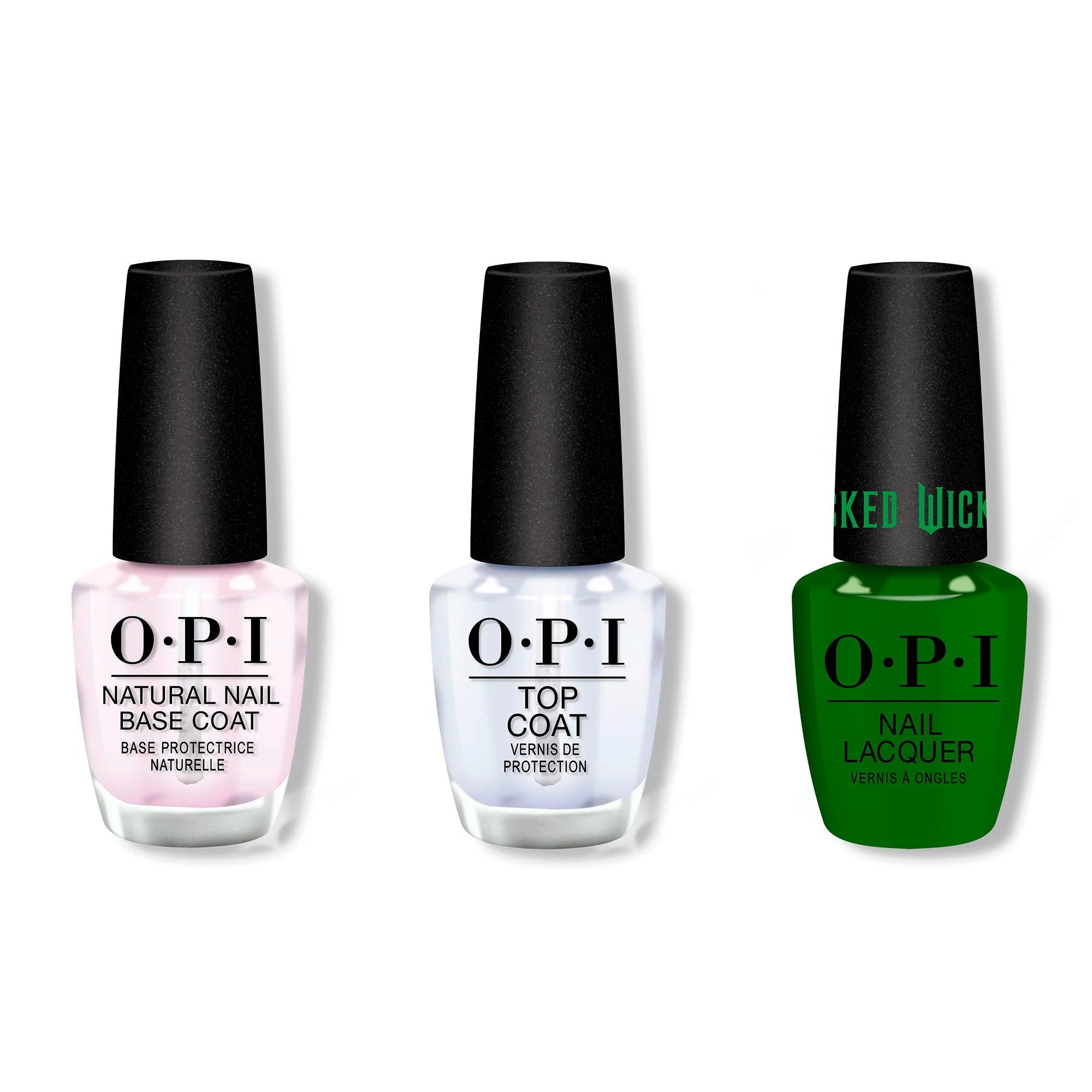 OPI - Nail Lacquer Combo - Base, Top & Witch O'Clock - Salon Quality