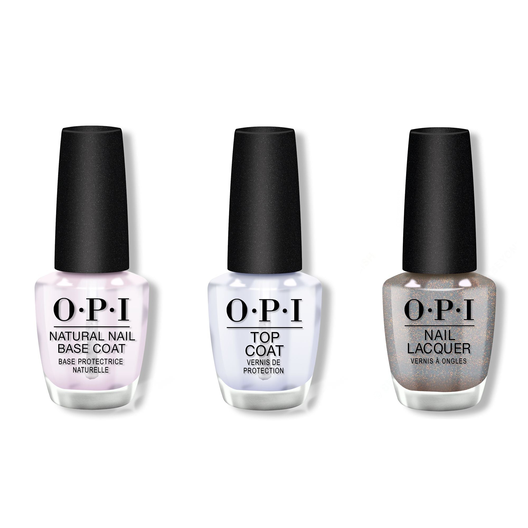 OPI - Nail Lacquer Combo - Base, Top & Yay or Neigh - Salon Quality