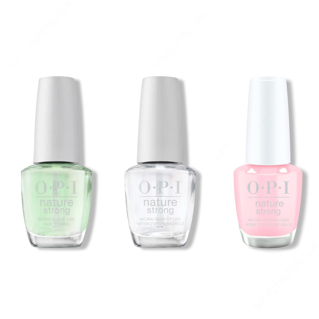 OPI - Nature Strong Combo - Base, Top & Blossom Into Awesome - Salon Quality
