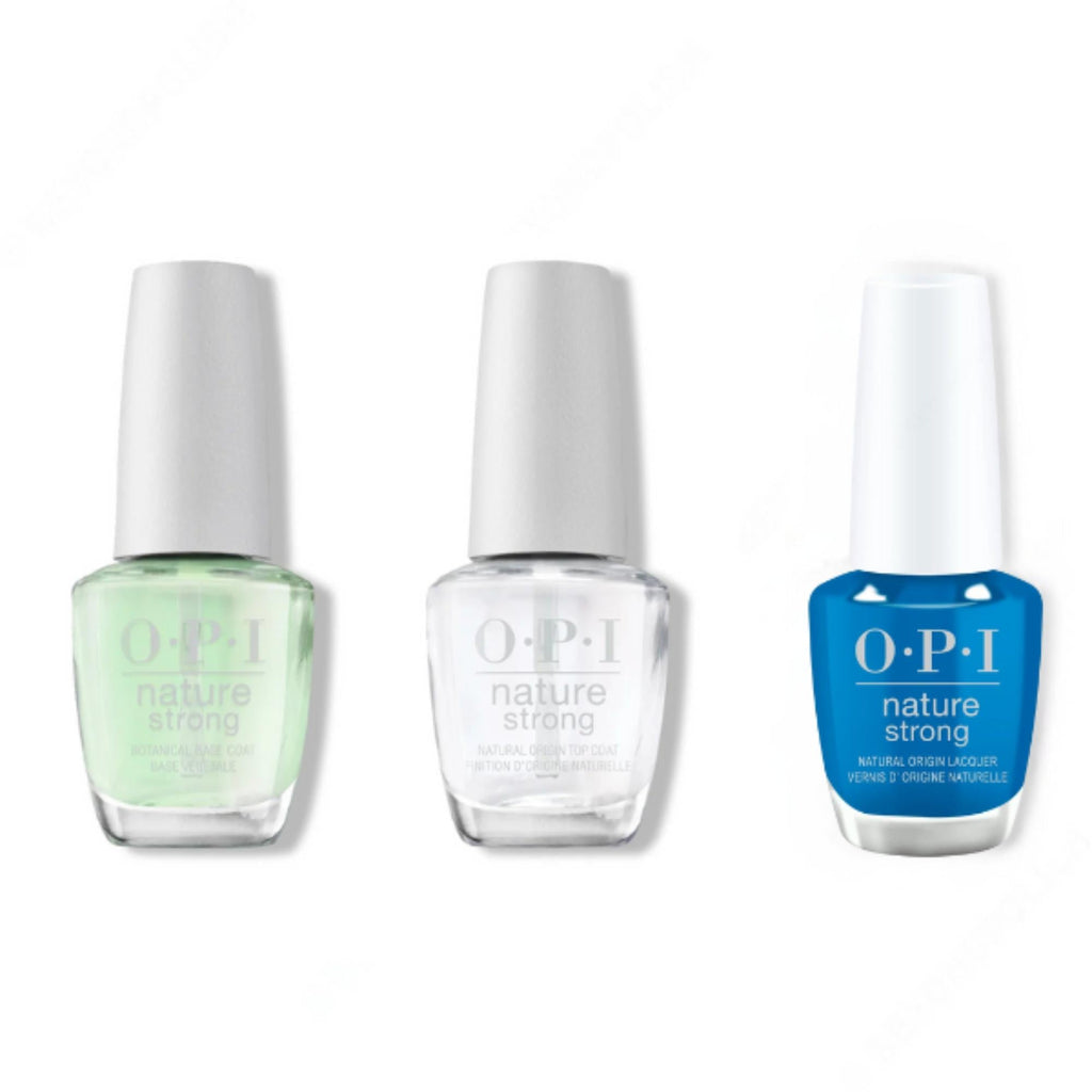 OPI - Nature Strong Combo - Base, Top & Fresh as a Blue Daisy - Salon Quality